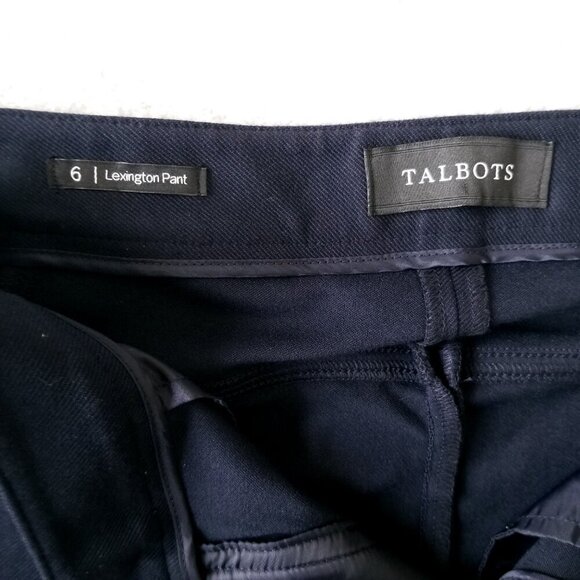 Talbots Womens 6 Lexington Pant Navy Blue Ponte Ankle Stretch Career Office - Picture 5 of 15